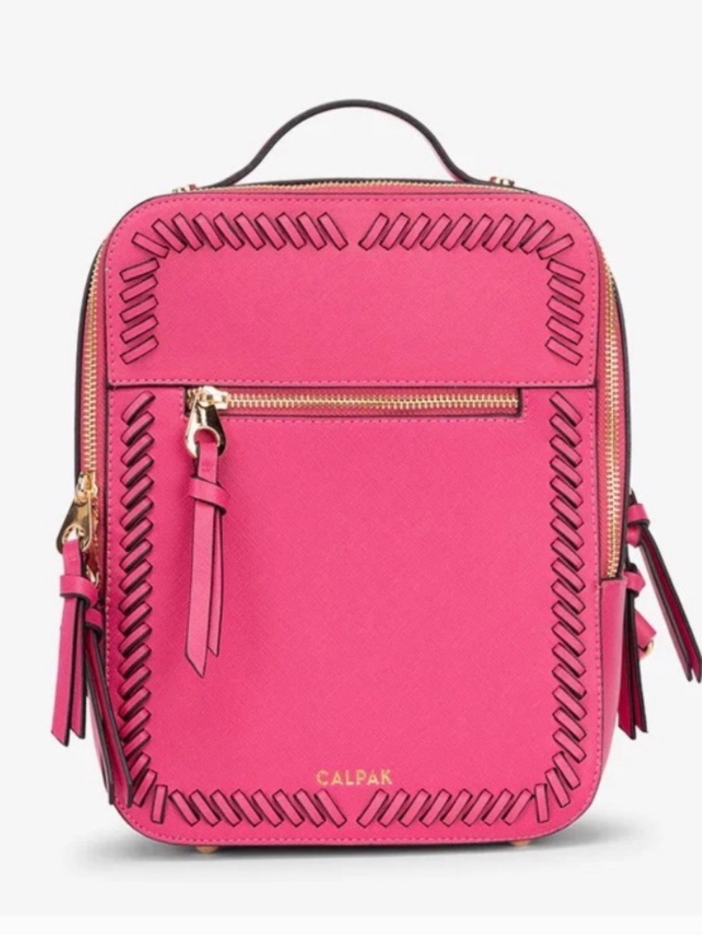 CALPAK Pink Woven Trim Calpak Pink Mini Backpack NWT-B9